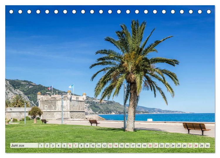 Produktbild: C&Ocirc;TE D&rsquo;AZUR Bezaubernde Orte (Tischkalender 2026 DIN A5 quer), CALVENDO Monatskalender