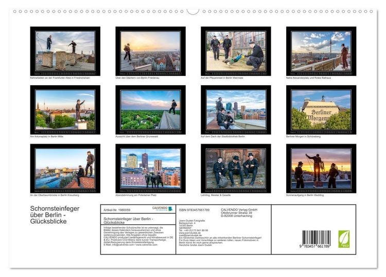 Produktbild: Schornsteinfeger &uuml;ber Berlin - Gl&uuml;cksblicke (hochwertiger Premium Wandkalender 2026 DIN A2 quer), Kunstdruck in Hochglanz