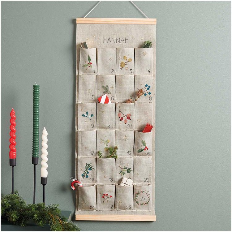 Produktbild: Stickpackung Gez&auml;hlter Kreuzstich, Adventskalender mit Tasch