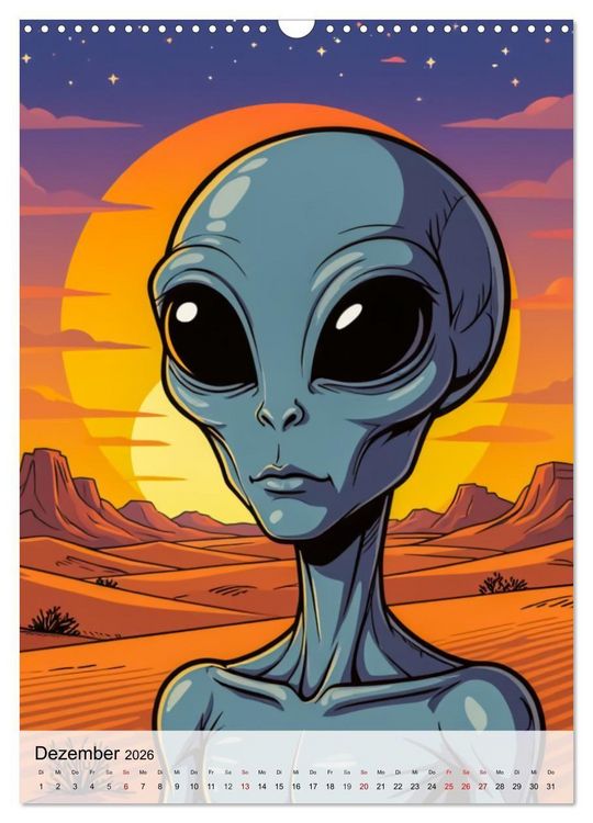 Produktbild: Wir sind nicht allein - UFO-Mythen (Wandkalender 2026 DIN A3 hoch), CALVENDO Monatskalender