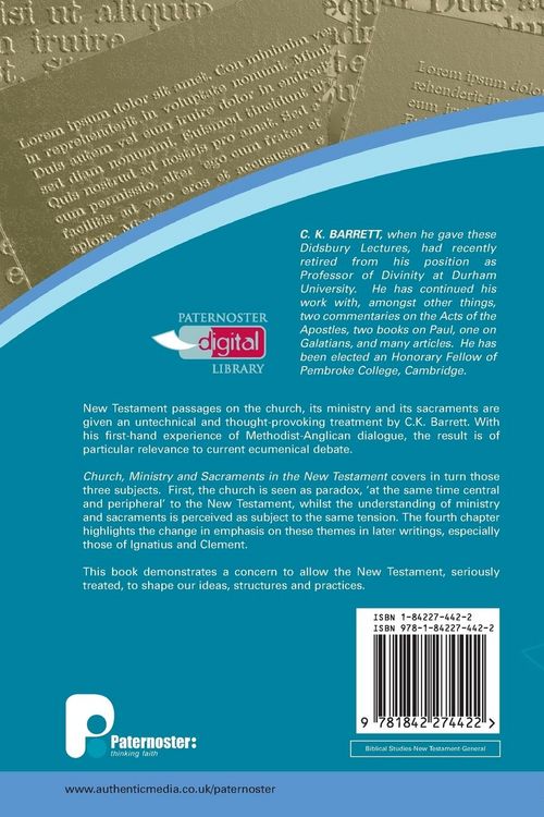 Produktbild: Church, Ministry and Sacraments in the New Testament