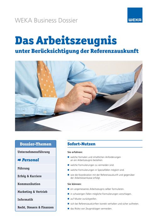 Produktbild: Das Arbeitszeugnis