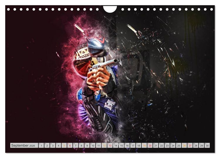 Produktbild: Paintball - extrem cool (Wandkalender 2026 DIN A4 quer), CALVENDO Monatskalender
