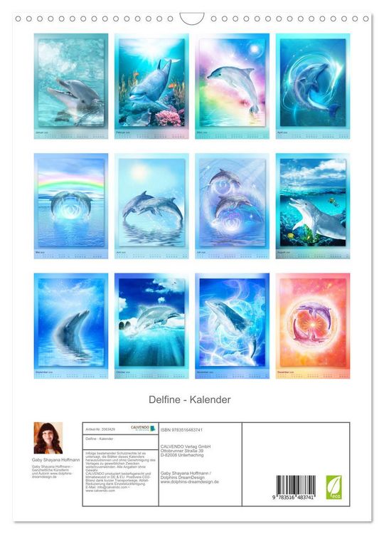 Produktbild: Delfine - Kalender (Wandkalender 2026 DIN A3 hoch), CALVENDO Monatskalender