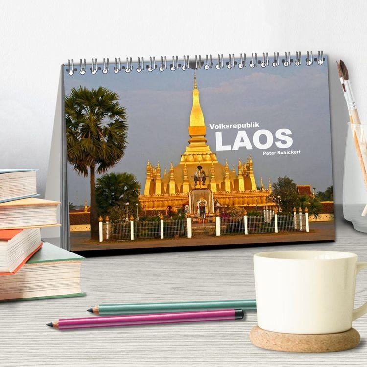 Produktbild: Volksrepublik Laos (Tischkalender 2026 DIN A5 quer), CALVENDO Monatskalender