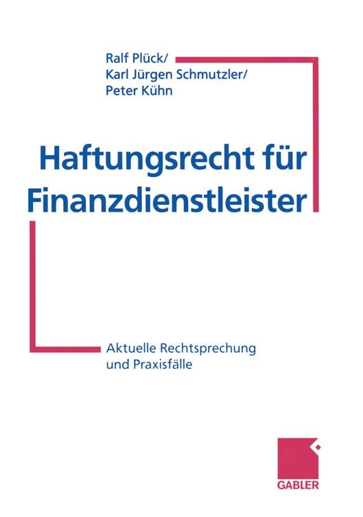 Produktbild: Haftungsrecht f&uuml;r Finanzdienstleister