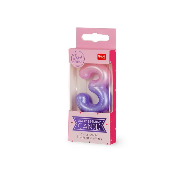 Produktbild: Legami Geburtstagskerze - Happy Birthday - Pink - 3