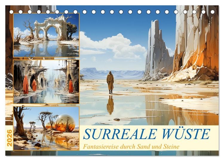 Produktbild: Surreale W&uuml;ste (Tischkalender 2026 DIN A5 quer), CALVENDO Monatskalender