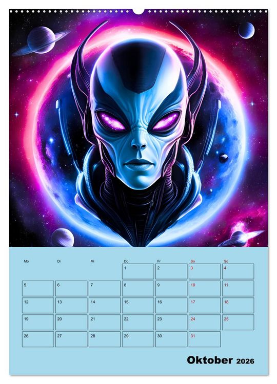 Produktbild: Galaktische Begegnungen (hochwertiger Premium Wandkalender 2026 DIN A2 hoch), Kunstdruck in Hochglanz
