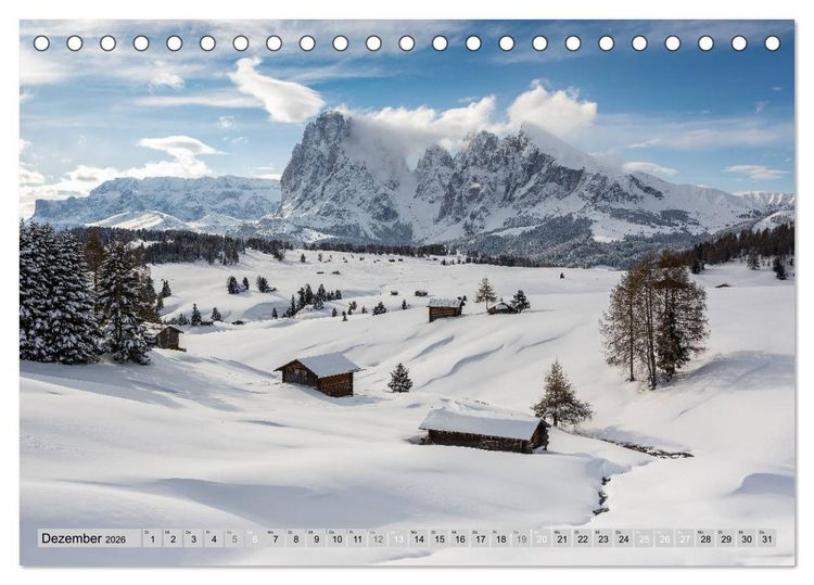 Produktbild: Wundersch&ouml;ne Dolomiten (Tischkalender 2026 DIN A5 quer), CALVENDO Monatskalender