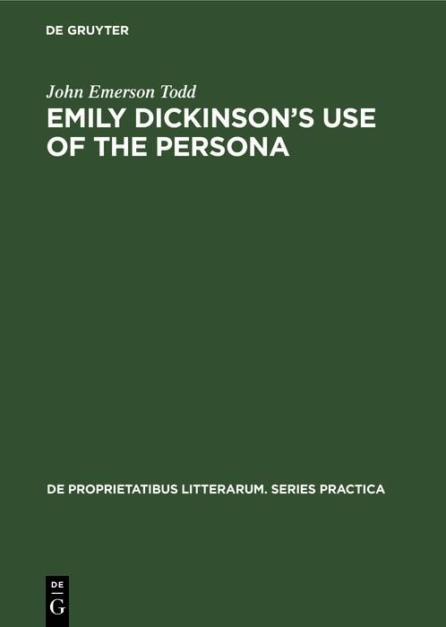 Produktbild: Emily Dickinson's use of the persona