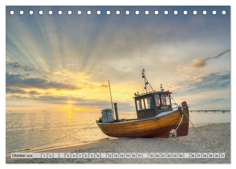 Produktbild: Wundersch&ouml;ne Ostsee - Traumhafte Stimmungen entlang der K&uuml;ste (Tischkalender 2026 DIN A5 quer), CALVENDO Monatskalender