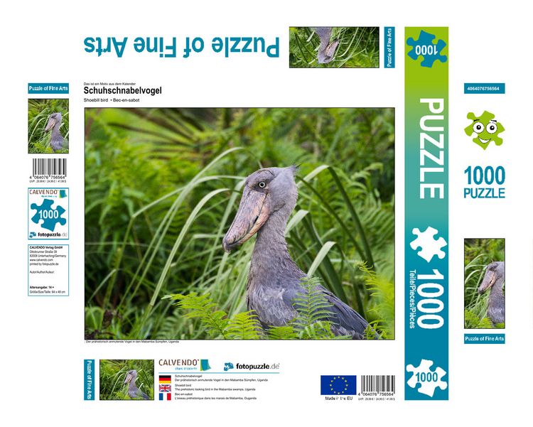 Produktbild: CALVENDO Puzzle Schuhschnabelvogel | 1000 Teile Lege-Gr&ouml;&szlig;e 64x48cm Foto-Puzzle f&uuml;r gl&uuml;ckliche Stunden