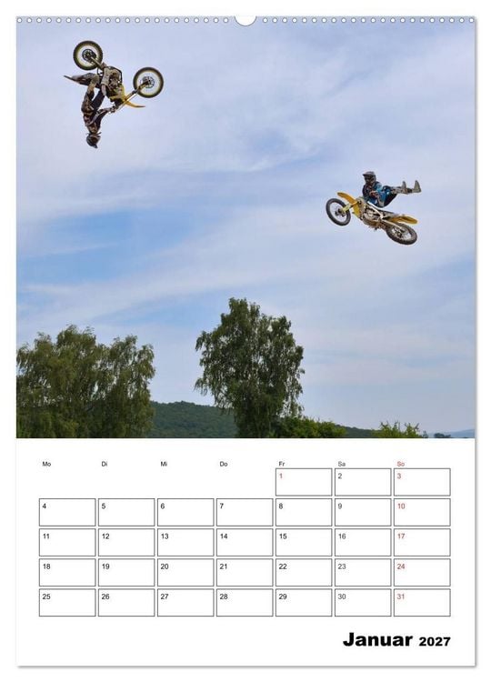 Produktbild: Motocross Terminplaner (hochwertiger Premium Wandkalender 2027 DIN A2 hoch), Kunstdruck in Hochglanz