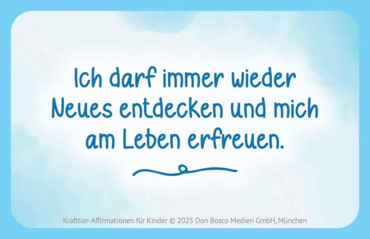 Produktbild: Krafttier-Affirmationen f&uuml;r Kinder
