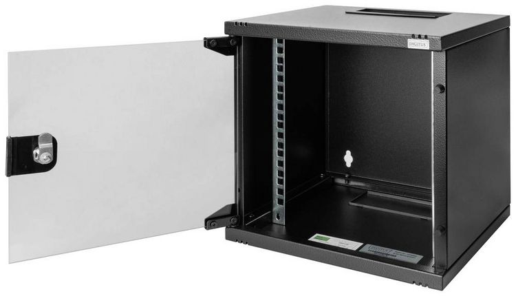 Produktbild: Digitus DN-10-06U-B 10 Zoll Wandgeh&auml;use 6 HE Schwarz (RAL 9005)