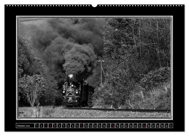 Produktbild: Unter Dampf - Mit der Pre&szlig;nitztalbahn durchs Erzgebirge (Wandkalender 2026 DIN A2 quer), CALVENDO Monatskalender