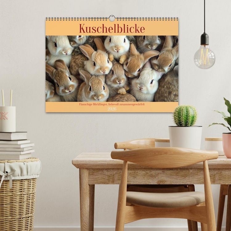 Produktbild: Kuschelblicke (Wandkalender 2026 DIN A3 quer), CALVENDO Monatskalender