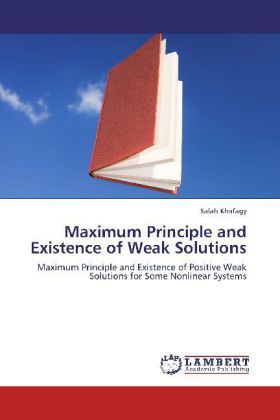 Produktbild: Khafagy, S: Maximum Principle and Existence of Weak Solution