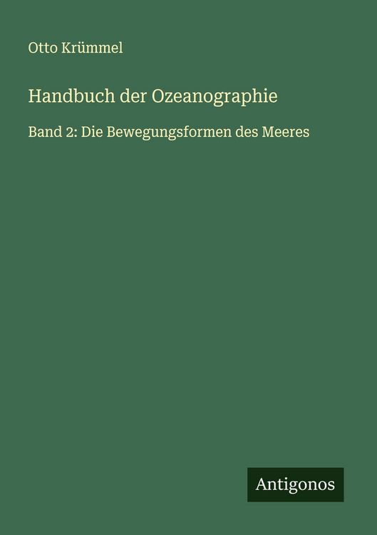 Produktbild: Handbuch der Ozeanographie
