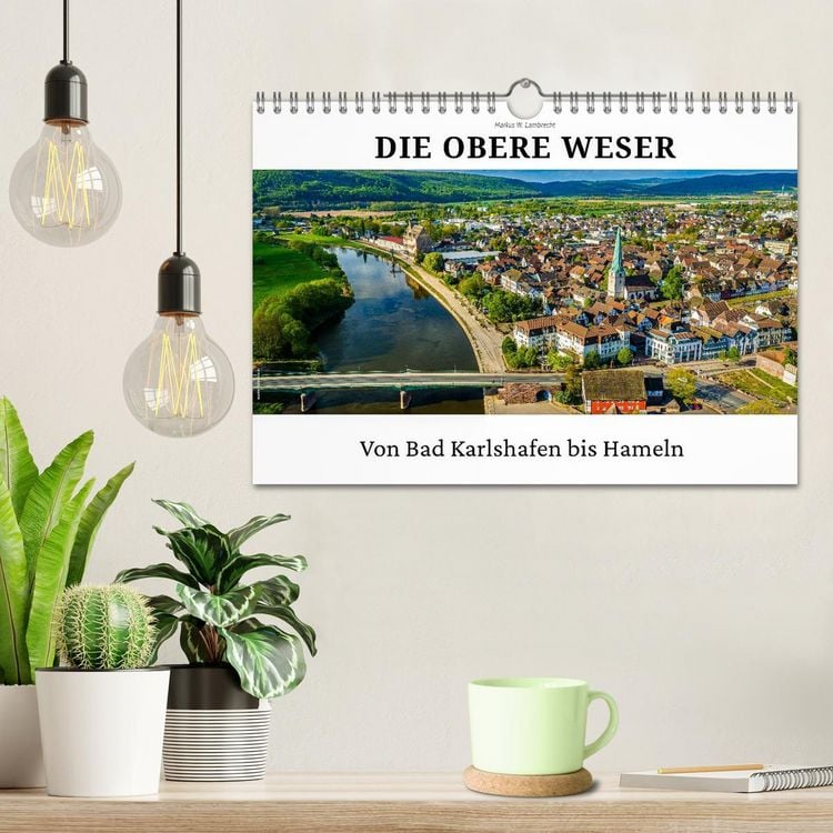 Produktbild: Die Obere Weser - von Bad Karlshafen bis Hameln (Wandkalender 2026 DIN A4 quer), CALVENDO Monatskalender