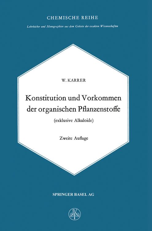 Produktbild: Konstitution und Vorkommen der organischen Pflanzenstoffe (exclusive Alkaloide)