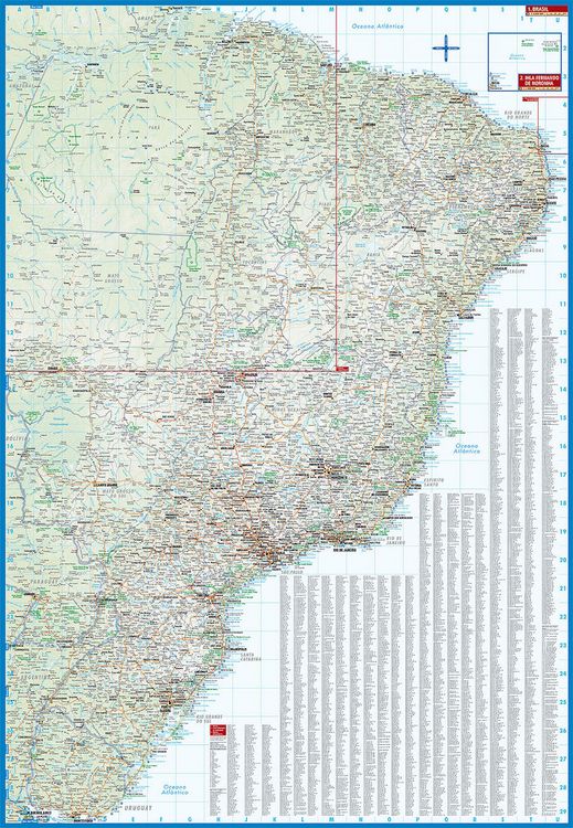 Produktbild: Brazil, Brasilien, Borch map