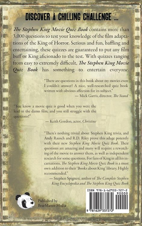 Produktbild: The Stephen King Movie Quiz Book (hardback)