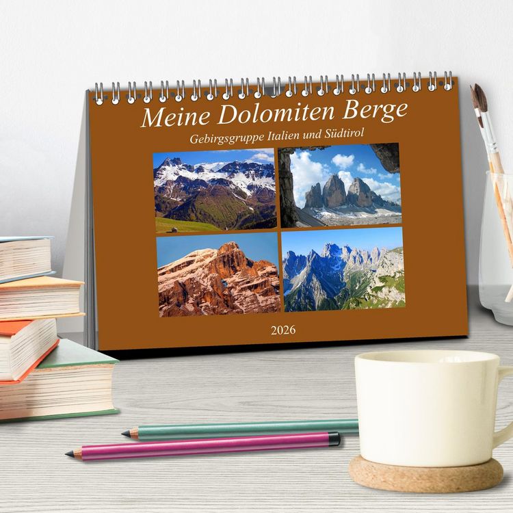 Produktbild: Meine Dolomiten Berge (Tischkalender 2026 DIN A5 quer), CALVENDO Monatskalender