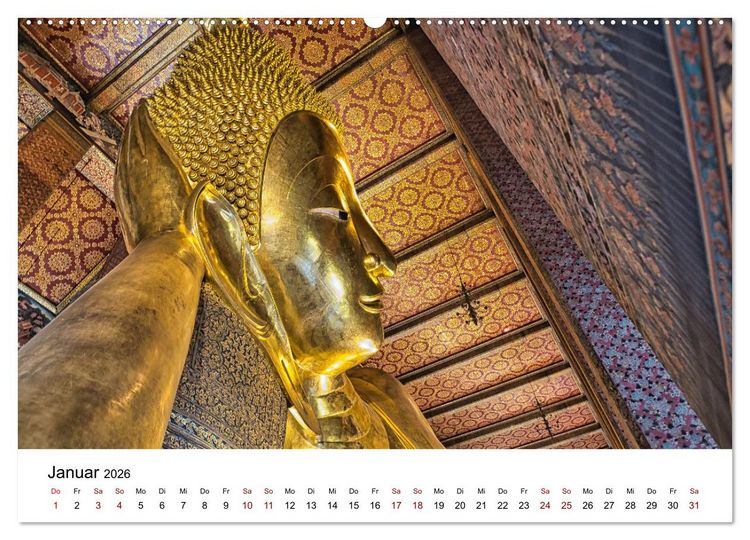 Produktbild: Buddhistische Tempel Thailand (Wandkalender 2026 DIN A2 quer), CALVENDO Monatskalender