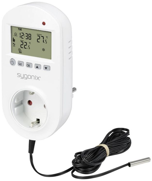 Produktbild: Sygonix SY-5372566 Universalthermostat Zwischenstecker Wochenprogramm 1St.