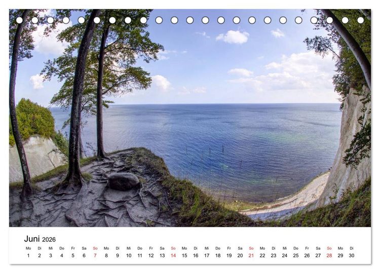 Produktbild: Der Hochuferweg im Jasmund Nationalpark (Tischkalender 2026 DIN A5 quer), CALVENDO Monatskalender