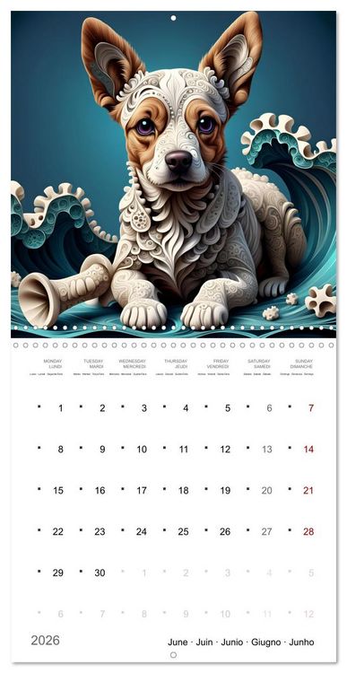 Produktbild: La joie animale (Calendrier mural carr&eacute; 2026 30x30 cm) Calendrier double avec une page pour vos prises de notes