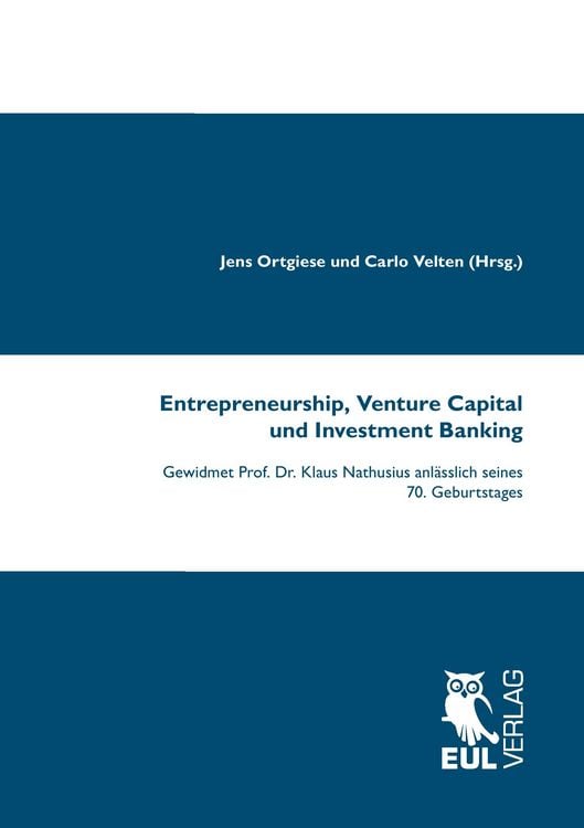 Produktbild: Entrepreneurship, Venture Capital und Investment Banking