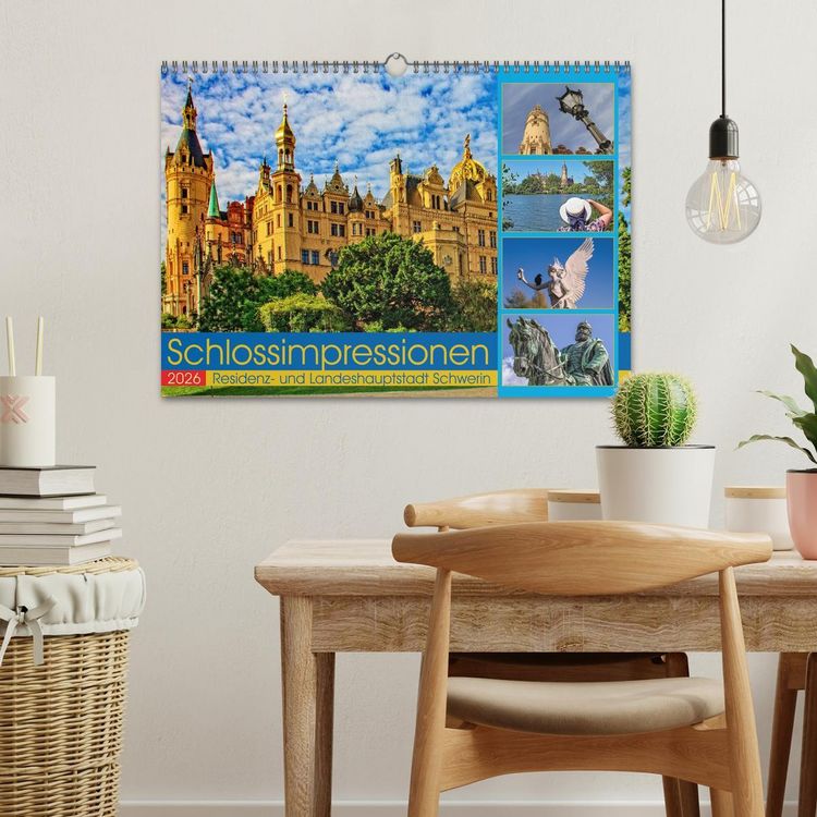 Produktbild: Schloss Impressionen - Residenz- und Landeshauptstadt Schwerin (Wandkalender 2026 DIN A3 quer), CALVENDO Monatskalender