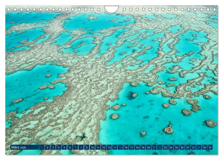 Produktbild: Great Barrier Reef und die Whitsundays (Wandkalender 2026 DIN A4 quer), CALVENDO Monatskalender