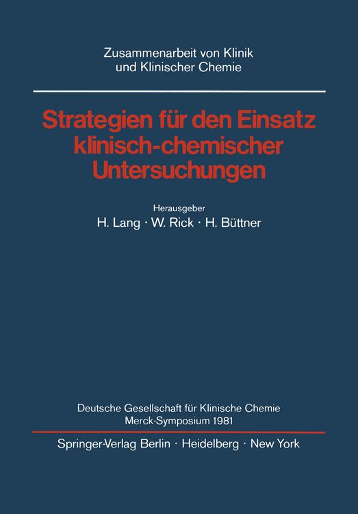 Produktbild: Strategien f&uuml;r den Einsatz klinisch-chemischer Untersuchungen