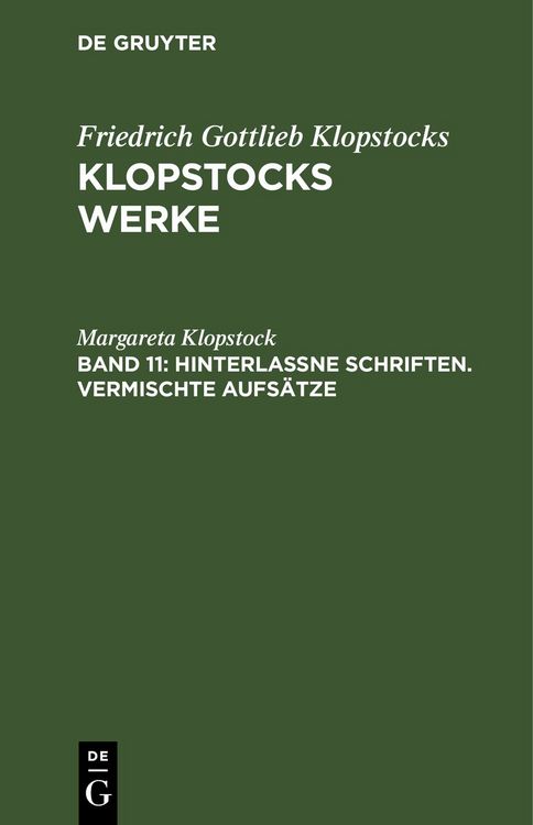 Produktbild: Hinterlassne Schriften. Vermischte Aufs&auml;tze