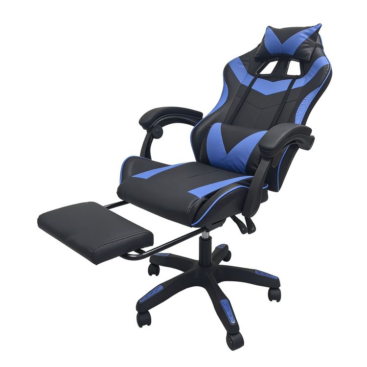 Produktbild: HTI-Living Gaming Stuhl Krit Eco Schwarz-Blau B&uuml;rostuhl Drehstuhl Schreibtischstuhl