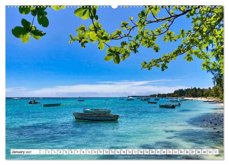 Produktbild: Mauritius - Holiday island in the Indian Ocean (High Quality Premium Wall Calendar 2027 DIN A2 landscape),CALVENDO 12 Month Wall Calendar