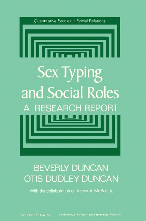 Produktbild: Sex Typing and Social Roles