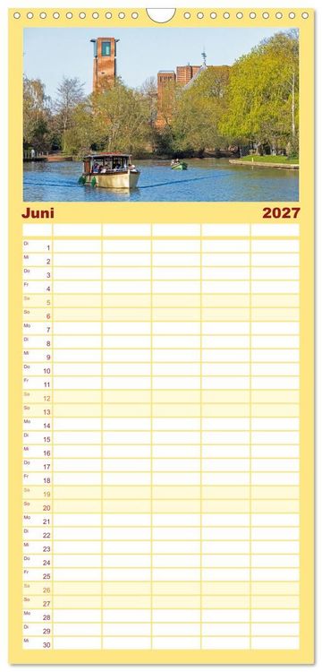 Produktbild: Familienplaner 2027 - Stratford upon Avon - Shakespeare-Stadt mit 5 Spalten (Wandkalender, 21 x 45 cm) CALVENDO