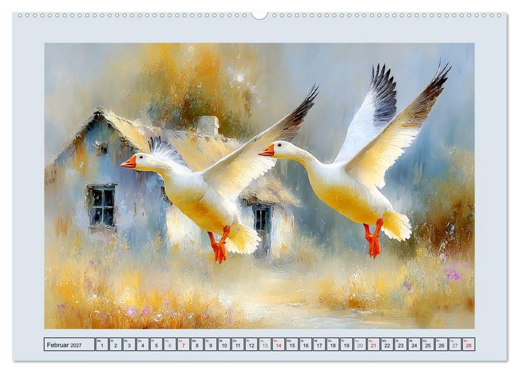 Produktbild: G&auml;nse. Geselliges Schnattern in der Natur (Wandkalender 2027 DIN A2 quer), CALVENDO Monatskalender