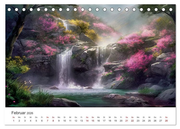 Produktbild: Kaskaden - Die Poesie des Wassers (Tischkalender 2026 DIN A5 quer), CALVENDO Monatskalender