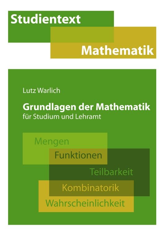 Produktbild: Grundlagen der Mathematik f&uuml;r Studium und Lehramt