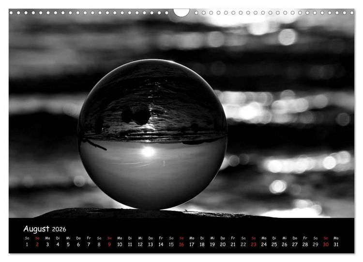 Produktbild: R&uuml;gen in schwarz-wei&szlig; (Wandkalender 2026 DIN A3 quer), CALVENDO Monatskalender