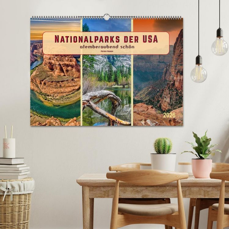 Produktbild: Nationalparks der USA - atemberaubend sch&ouml;n (Wandkalender 2026 DIN A2 quer), CALVENDO Monatskalender