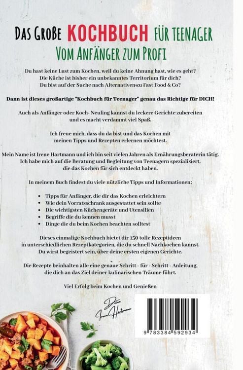 Produktbild: Das gro&szlig;e Teenager Kochbuch: Das ultimative Anf&auml;nger-Kochbuch f&uuml;r Teenager!