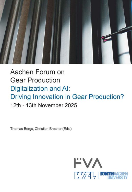 Produktbild: Aachen Forum on Gear Production. Digitalization and AI: Driving Innovation in Gear Production?