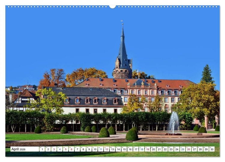 Produktbild: Erbach - Die Odenw&auml;lder Residenzstadt (hochwertiger Premium Wandkalender 2026 DIN A2 quer), Kunstdruck in Hochglanz